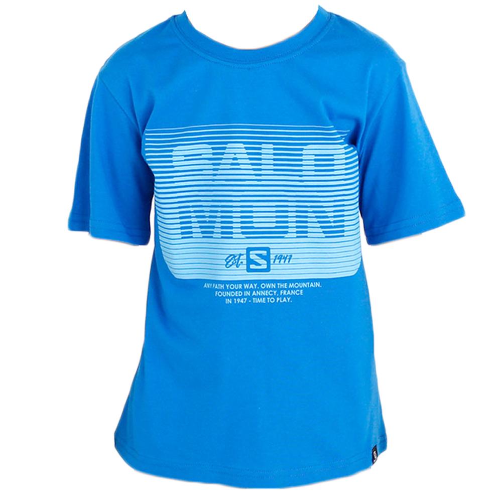 SALOMON TOMMY SS B Philippines - Kids' Tee Shirt - Blue | 219034-YFZ